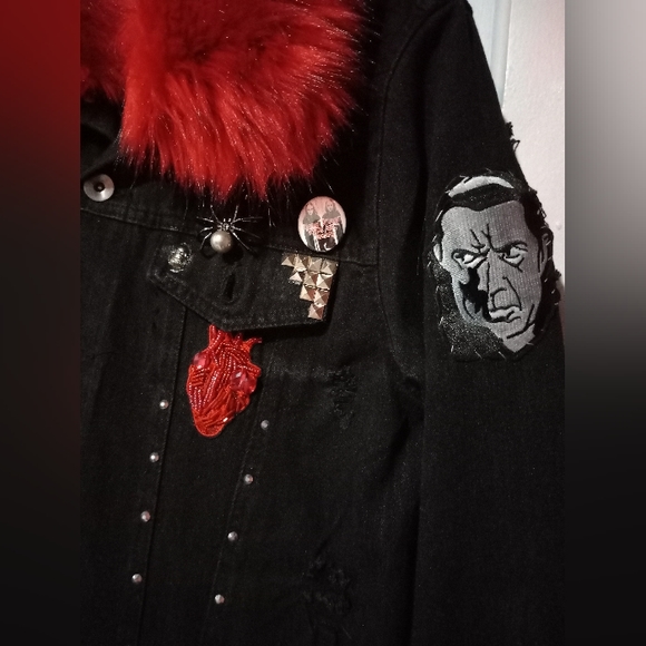 Foxy Nosferatu- CUSTOM Classic Horror Queen RAGE Jacket- PRICE FIRM! ooak - Picture 5 of 16